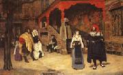 James Tissot Meeting of Faust and Marguerite oil painting artist